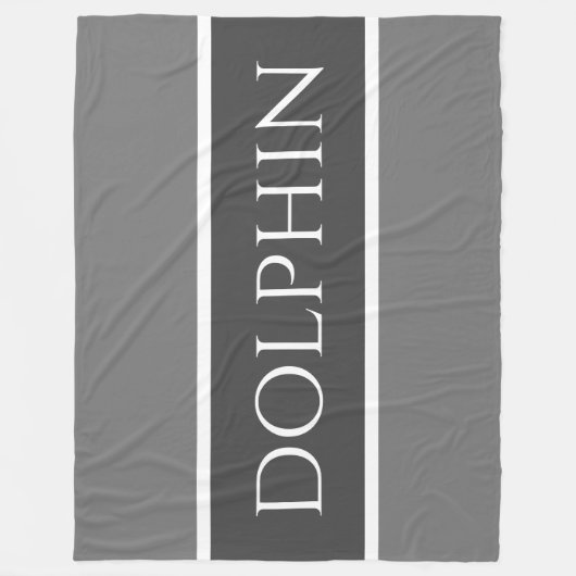 DOLPHIN Sleek Hübsch zwei Tone Graue Streifen Fleecedecke (Vorderseite)