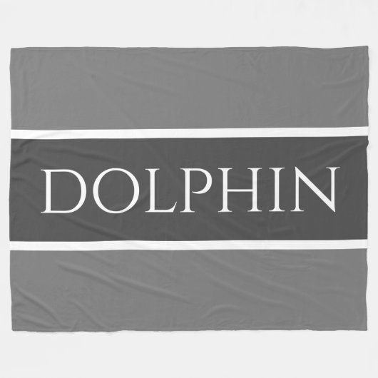 DOLPHIN Sleek Hübsch zwei Tone Graue Streifen Fleecedecke (Vorderseite (Horizontal))