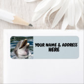 DOLPHIN SMILING-RÜCKSENDEADRESSEN-AUFKLEBER (Insitu)