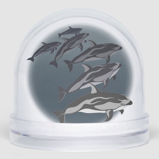 Dolphin Snow Globe Custom Dolphin Art Snow Globes Schneekugeln (Vorderseite)