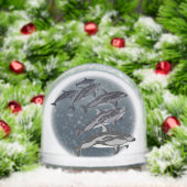 Dolphin Snow Globe Custom Dolphin Art Snow Globes Schneekugeln (Weihnachten)