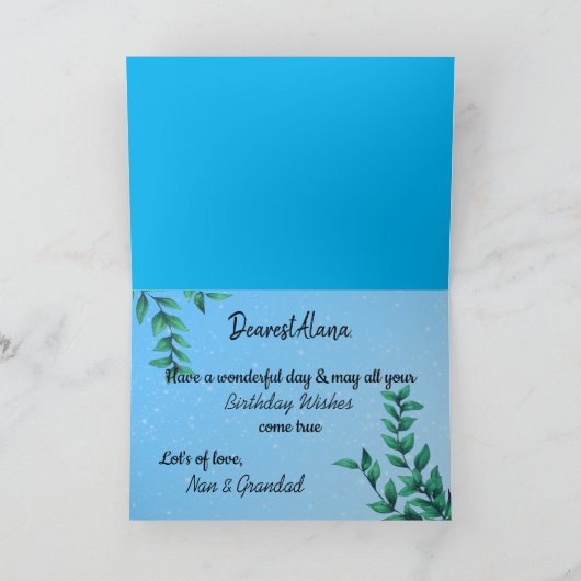 Dolphin Snow Globe Geburtstag Karte (Innenseite)