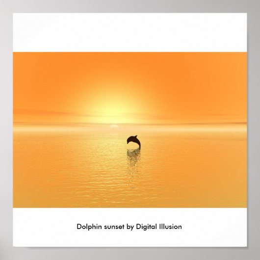 Dolphin Sonnenuntergang Poster (Vorne)