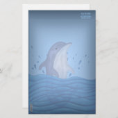 Dolphin Splash Briefpapier (Vorne/Hinten)