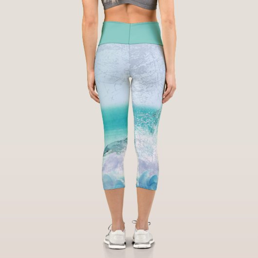 Dolphin Splash Capri Leggings (Rückseite)