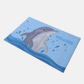 Dolphin Splash Fußmatte (Schrägansicht)
