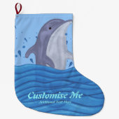 Dolphin Splash Großer Weihnachtsstrumpf (Vorderseite)
