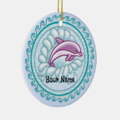 Dolphin Splash Keramik Ornament (Rechts)