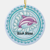 Dolphin Splash Keramik Ornament (Vorne)