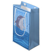 Dolphin Splash Kleine Geschenktüte (Vorderseite Schrägansicht)