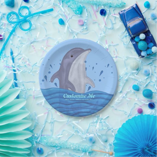 Dolphin Splash Pappteller (Party)