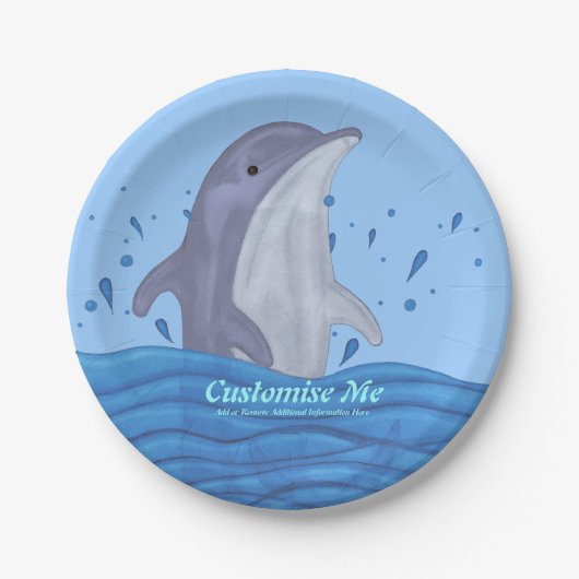 Dolphin Splash Pappteller (Vorderseite)