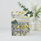 Dolphin Splash Postkarte (Stehend Vorderseite)