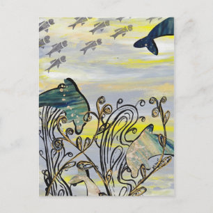 Dolphin Splash Postkarte