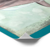 Dolphin Splashing Around in Aqua Green Water Poster (Ecke)