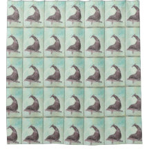 Dolphin Splashing in Coolem Grün