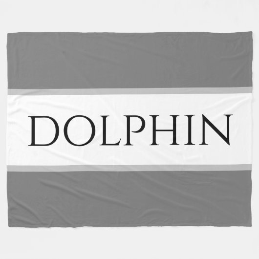 DOLPHIN Sporty Graue Schwarz-weiße Wasserspiele Fleecedecke (Vorderseite (Horizontal))