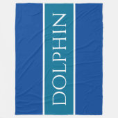 DOLPHIN Sporty Wide Blue Weiße Streifen Fleecedecke (Vorderseite)