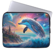Dolphin springen, Fantasie, Planeten Laptopschutzhülle (Vorderseite)