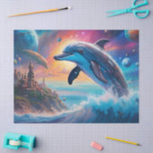 Dolphin springen, Fantasie, Planeten Seidenpapier (Basteln)