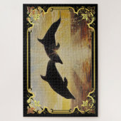 Dolphin springt bei Sonnenuntergang/Sonnenaufgang Puzzle (Vertikal)