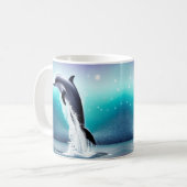 Dolphin springt im Ozean Kaffeetasse (Vorderseite Links)
