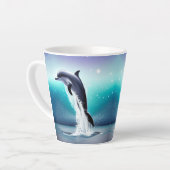Dolphin springt im Ozean Milchtasse (Linke Ecke)