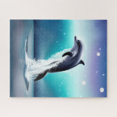 Dolphin springt im Puzzle des Ozeans (Horizontal)