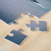 Dolphin springt im Puzzle des Ozeans (Seite)