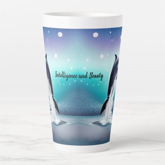 Dolphin springt in der Tasse des Ozeans (Vorderseite)