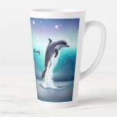 Dolphin springt in der Tasse des Ozeans (Rechts)