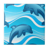 Dolphin-Springwellen Fliese (Vorderseite)