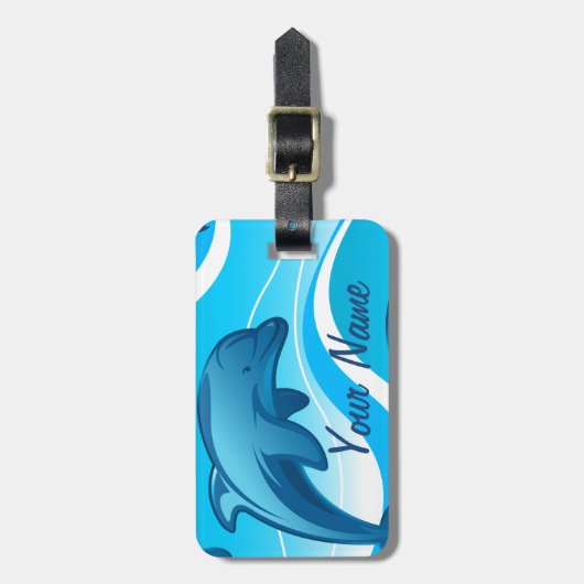 Dolphin-Springwellen Gepäckanhänger (Vorderseite vertikal)