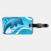 Dolphin-Springwellen Gepäckanhänger (Rückseite horizontal)