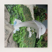 Dolphin, Statue, Park, Pflanze, Blume, Natur, Puzzle (Horizontal)