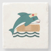 Dolphin Steinuntersetzer (Vorderseite)