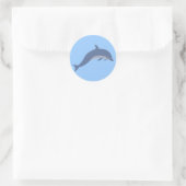Dolphin_Sticker Runder Aufkleber (Tasche)
