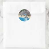 Dolphin-Sticker Runder Aufkleber (Tasche)