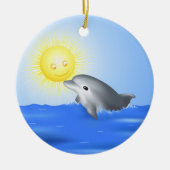 Dolphin & Sun Keramikornament (Vorne)