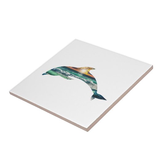 Dolphin Sunset Beach Fliese (Seite)