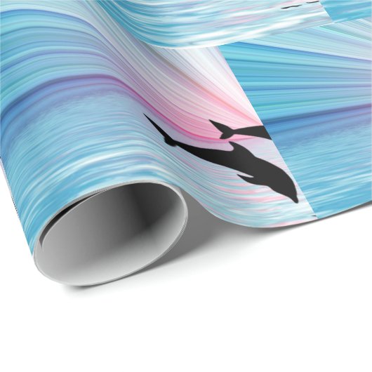 Dolphin Sunset Geschenkpapier (Rolleneckpunkt)