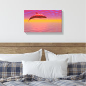 Dolphin Sunset Leinwanddruck (Insitu (Schlafzimmer))