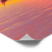 Dolphin Sunset Poster (Ecke)