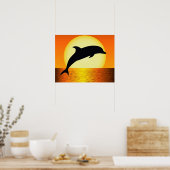 Dolphin Sunset Poster (Küche)