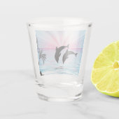 Dolphin Sunset Schnapsglas (Rückseite)