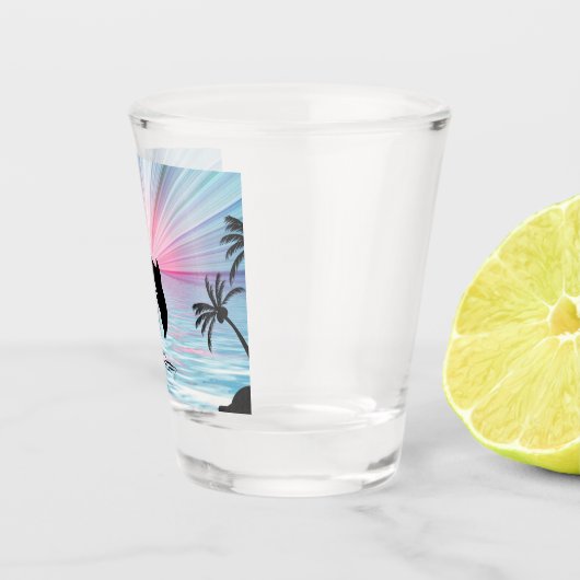 Dolphin Sunset Schnapsglas (Rechts)