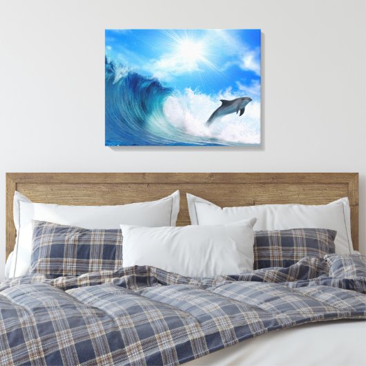 Dolphin Surf Leinwanddruck (Insitu (Schlafzimmer))