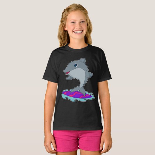 Dolphin Surfboard T-Shirt (Vorne ganz)