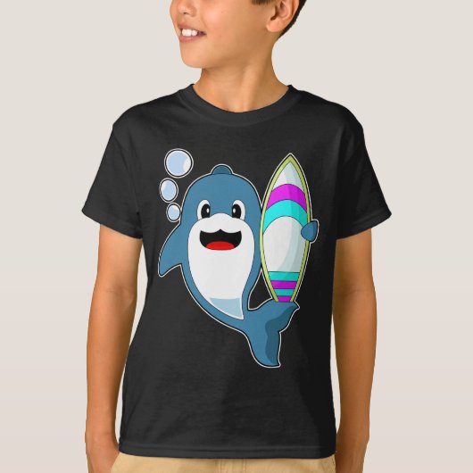 Dolphin Surfboard T-Shirt (Vorderseite)