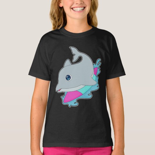 Dolphin Surfboard T-Shirt (Vorderseite)